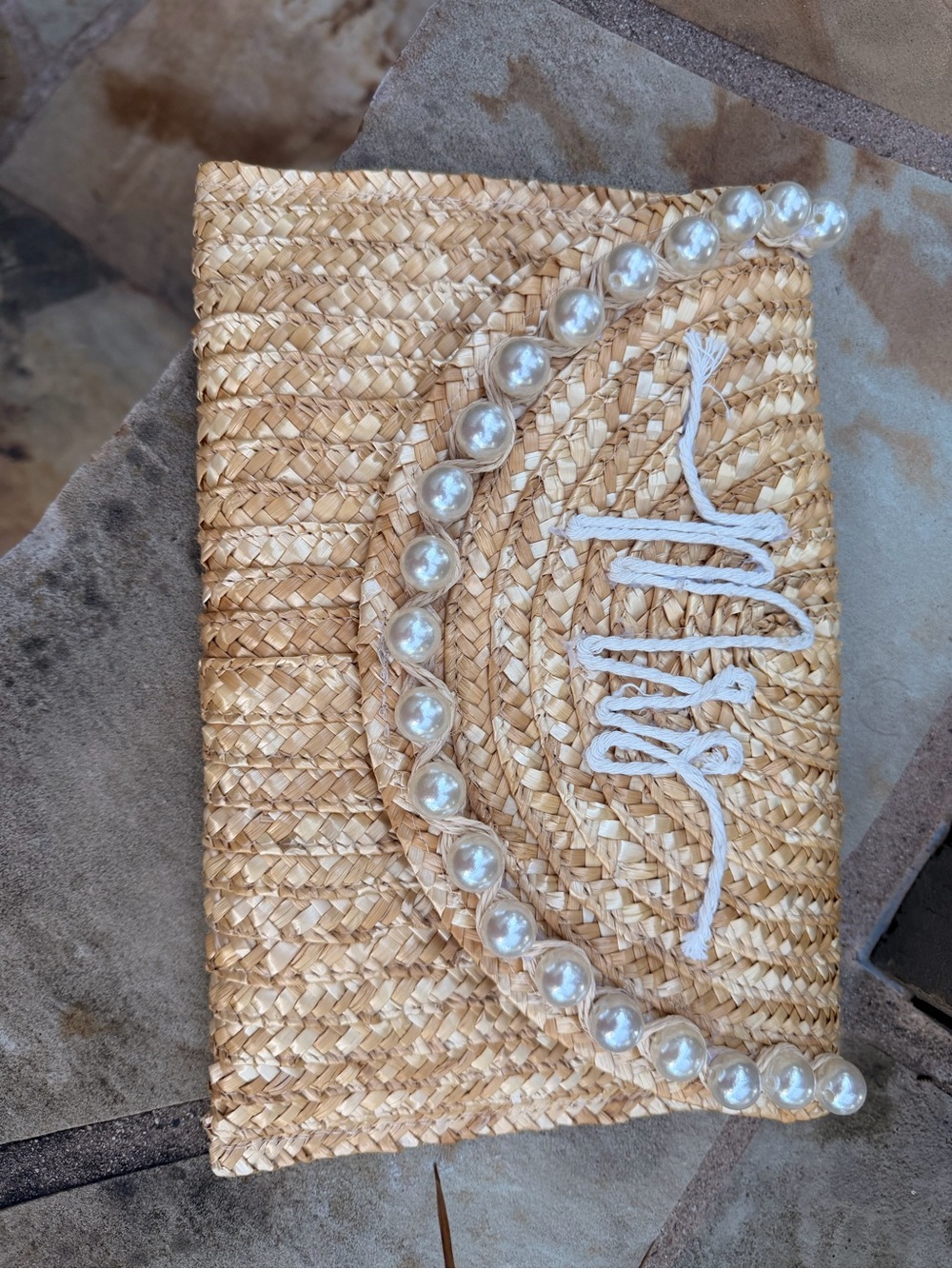 Shiraleah Mrs. Pearl Woven Straw Clutch - Picture 2 of 4